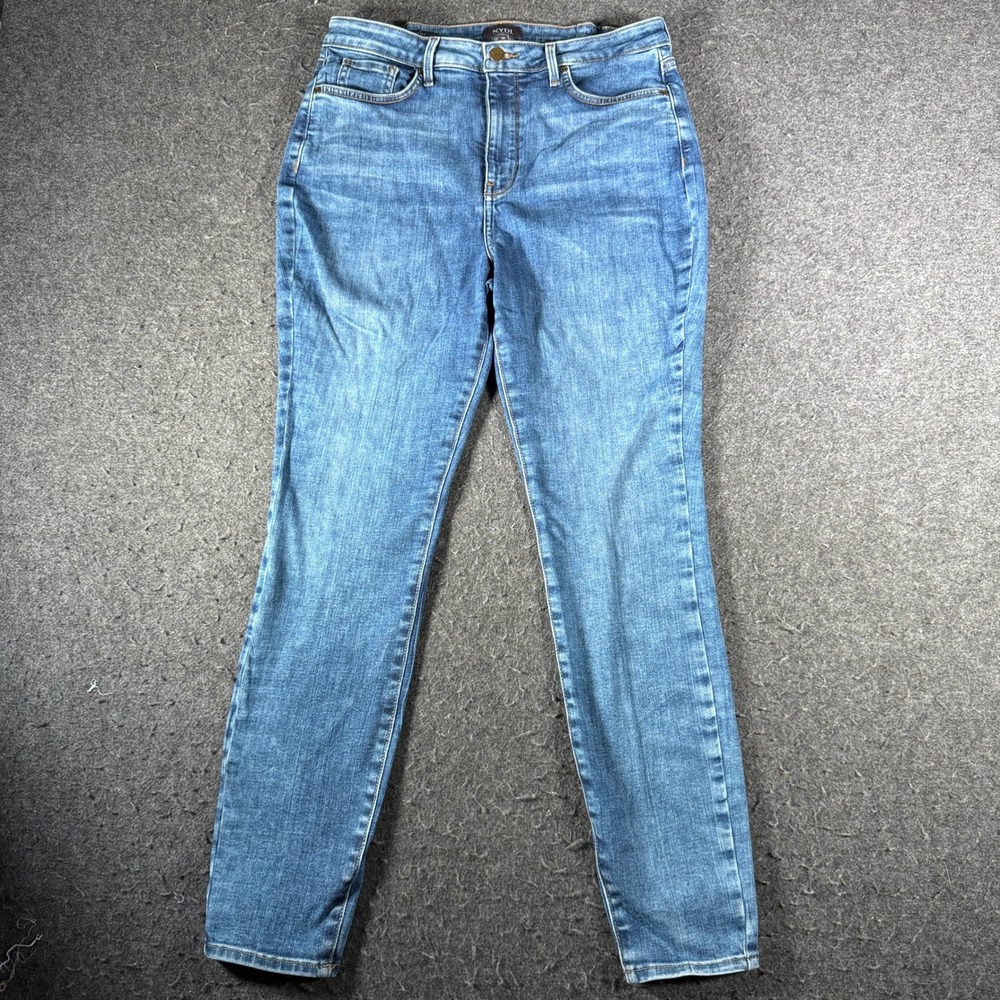 NYDJ Ami Skinny Jeans Blue Medium Wash High Rise Lift Tuck Denim Womens Size 10